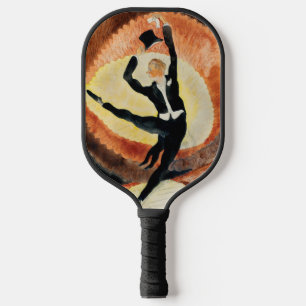 Vintage 1920s Art Deco Male Dancer Top Hat Pickleball Paddle