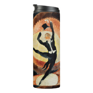 Vintage 1920s Art Deco Male Dancer Top Hat Thermal Tumbler