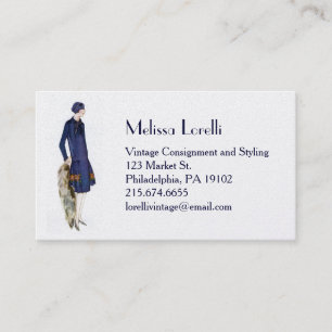 Vintage 1920's Fashion Business Card