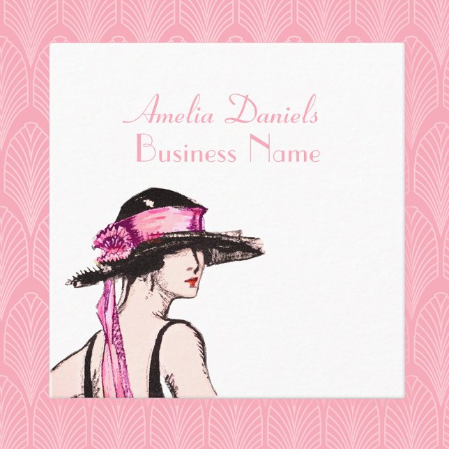 Vintage 1920's Flapper Girl Business Card (Creator Uploaded)