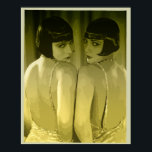 vintage 1920s flapper girls pop art "moss" poster<br><div class="desc">Moss: shades of green Pop-art inspired by a photo of the Sisters G. (Eleanor Gutchrlein and Karla Gutchrlein), models and dancers who were quite famous in the late 1920s and early 1930s. Variation:moss (shades of green) Contact us for custom versions (or colours) or if you want this art on another...</div>