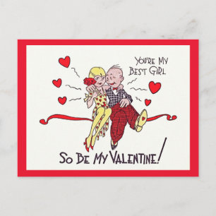 Vintage 1920s Flapper Valentine Postcard