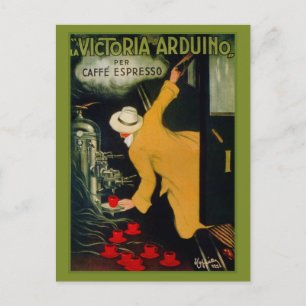 Vintage 1920s Italian coffee machine ad Postcard