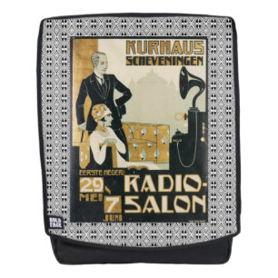 Vintage 1920s Netherlands Radio Salon Backpack