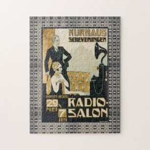 Vintage 1920s Netherlands Radio Salon Jigsaw Puzzle