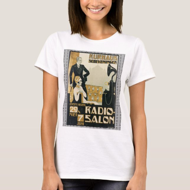 Vintage 1920s Netherlands Radio Salon T-Shirt (Front)