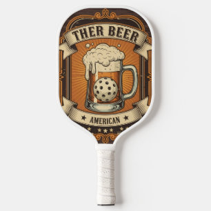 Vintage 1920s Pickleball Beer Mug Pub Tavern Sign Paddle