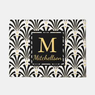 Vintage 1920s Sophisticated Fans - Family Name Doormat