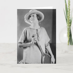 Vintage 1920s Tennis Fashion Card