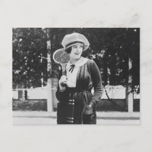 Vintage 1920s Tennis Fashion Postcard