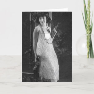Vintage 1920s Women's Flapper Fashion Card