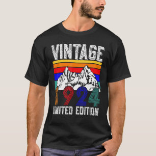 Vintage 1924 98 Years Old Boys Girls 98th Birthd T-Shirt