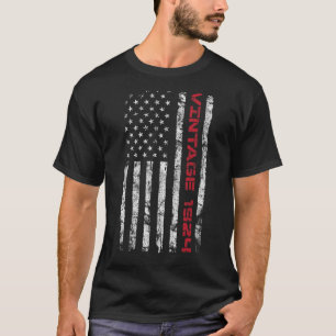 Vintage 1924 99th Birthday 99 Years Old US Flag_1 T-Shirt
