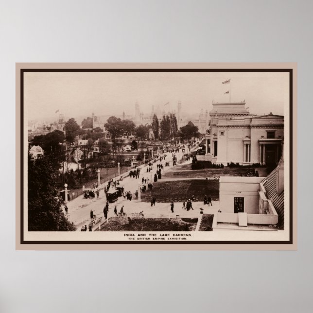 Vintage 1924 British Empire Exhibition photo Poster (Front)