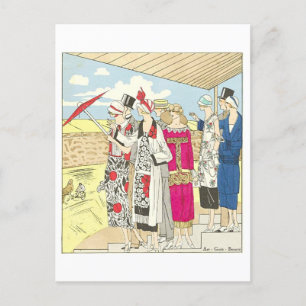 Vintage 1924 Fashion Illustration Postcard