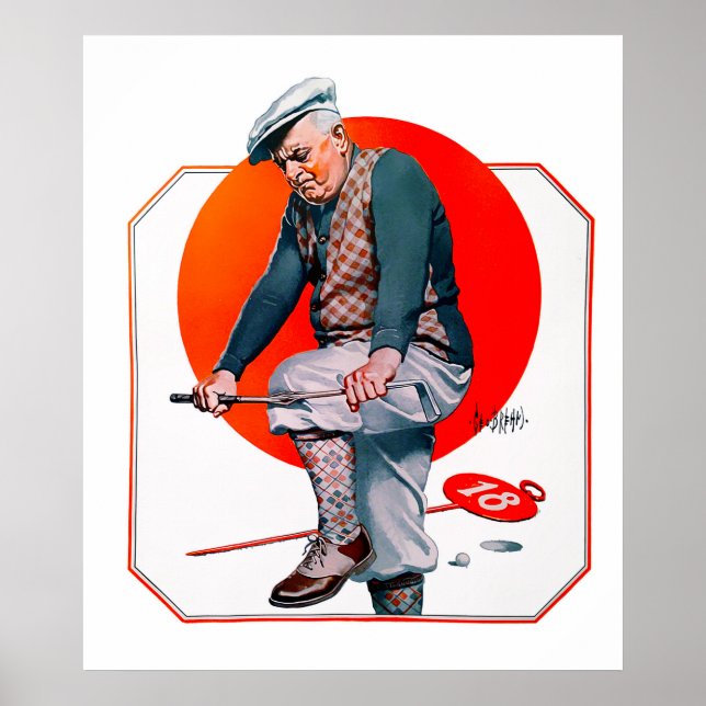 Vintage 1924 Golfer Print (Front)