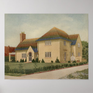 Vintage 1927 House Design 10A8 Print Exterior