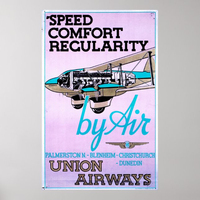 Vintage 1930 Airlines Poster (Front)