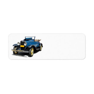 Vintage 1930 Chevy Convertible Automobile Return Address Label