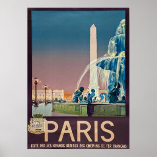 Vintage 1930 Paris Travel Poster