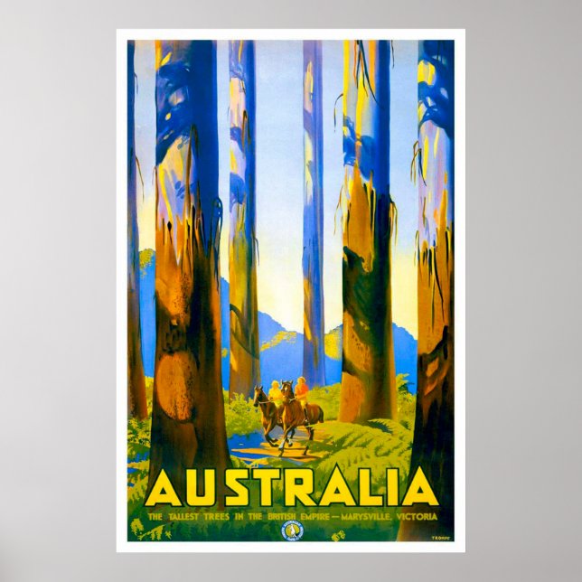 Vintage 1930 Percy Trompf Australian Travel  Poster (Front)