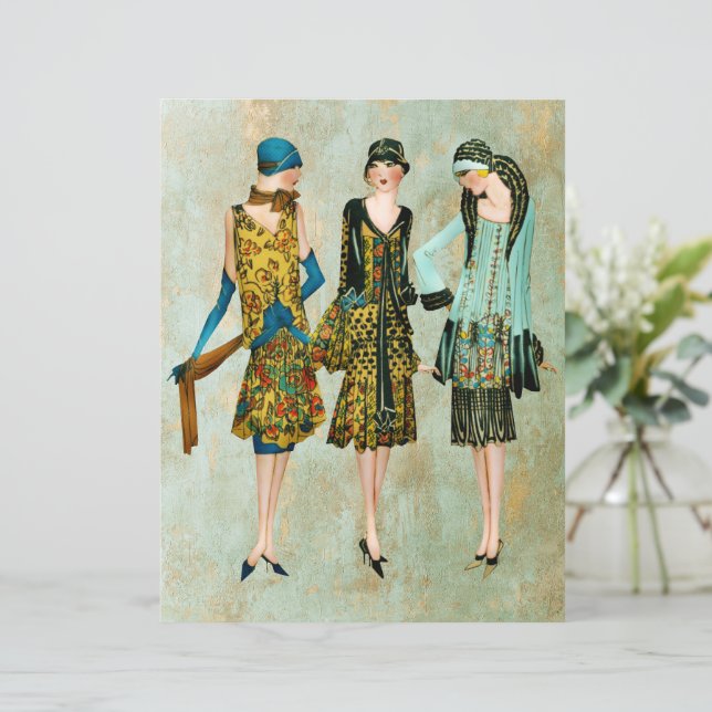 Vintage 1930's Fashion Illustration (Standing Front)