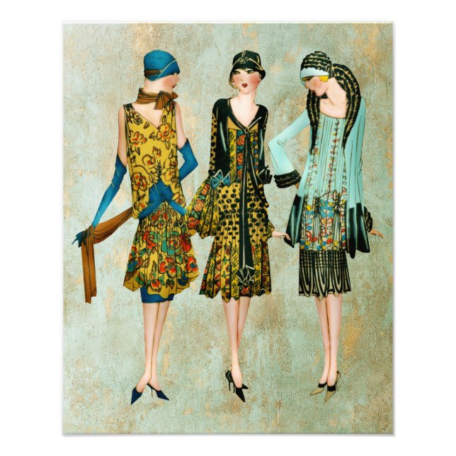 Vintage 1930's Fashion Illustration Photo Print (Front)