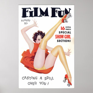 Vintage 1930s Pin Up Girl Poster & Canvas  Casting