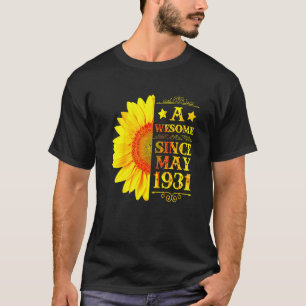 Vintage 1931 91 Years Old May 91th Sunshine Birth T-Shirt