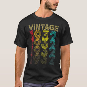 Vintage 1932   90 Years Old Men And Women 90th Bir T-Shirt