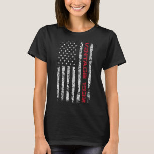 Vintage 1932 91st Birthday 91 Years Old US Flag T-Shirt