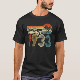 Vintage 1933 Born In 1933 90th Birthday 90 Year O T-Shirt