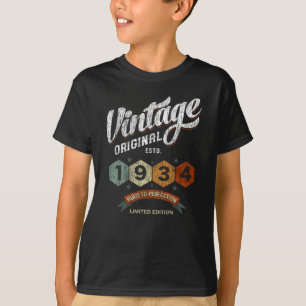 Vintage 1934 Bday Aged To Perfection 87th Birthday T-Shirt