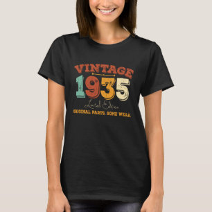 Vintage 1935 Original Parts Funny Birthday Gift T-Shirt
