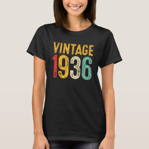 Vintage 1936 86th Birthday Decoration Men Women 86 T-Shirt