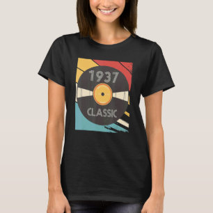 Vintage 1937 Classic Vinyl recording birth year re T-Shirt