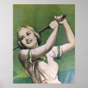 Vintage 1937 Golf Print