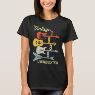 Vintage 1938 Birthday Guitar 84th Birthday T-Shirt