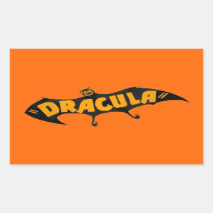 Vintage 1938 Dracula Vampire Bat Rectangular Sticker
