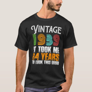 Vintage 1939 84 Years Old Birthday Retro Father's T-Shirt