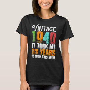 Vintage 1940 83 Years Old Birthday Retro Father' T-Shirt