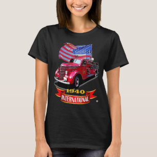 Vintage 1940 International Fire Truck With Old Glo T-Shirt