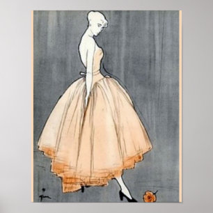 Vintage 1940s French Couture Poster