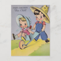 Vintage 1940s Happy Birthday Dear Child