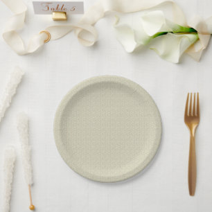 Vintage 1940s Khaki & Peach Utility Floral Paper Plate