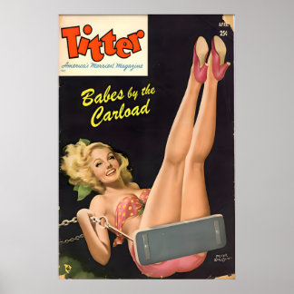 Vintage 1940s Pin Up Girl Poster & Canvas Babes by