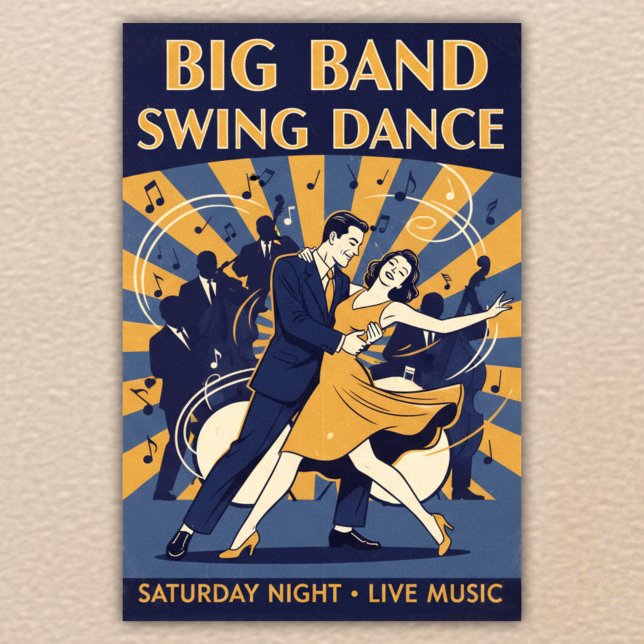 Vintage 1940s Swing Dance Poster (Creator Uploaded)