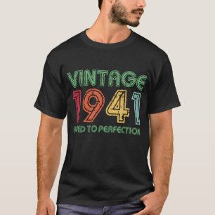 Vintage 1941 Aged To Perfection 80th Birthday Gift T-Shirt
