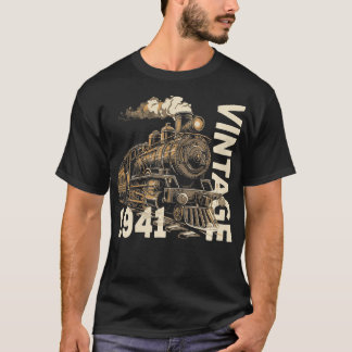Vintage 1941 Steampunk Steam Train Locomotive 83rd T-Shirt
