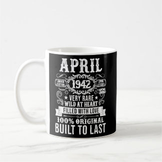 Vintage 1942  81 Years Old April 81th Birthday Men Coffee Mug